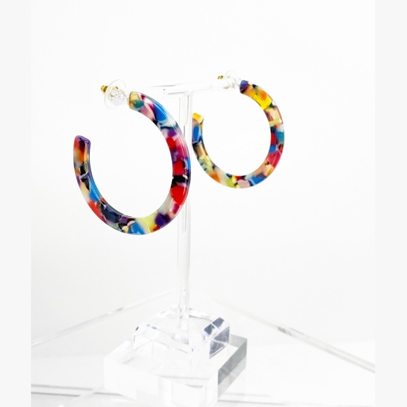 Confetti Party Time Hoop Earrings - Picture 5 of 5